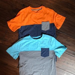 Set of Color Blocked Tees Boys Medium 10/12